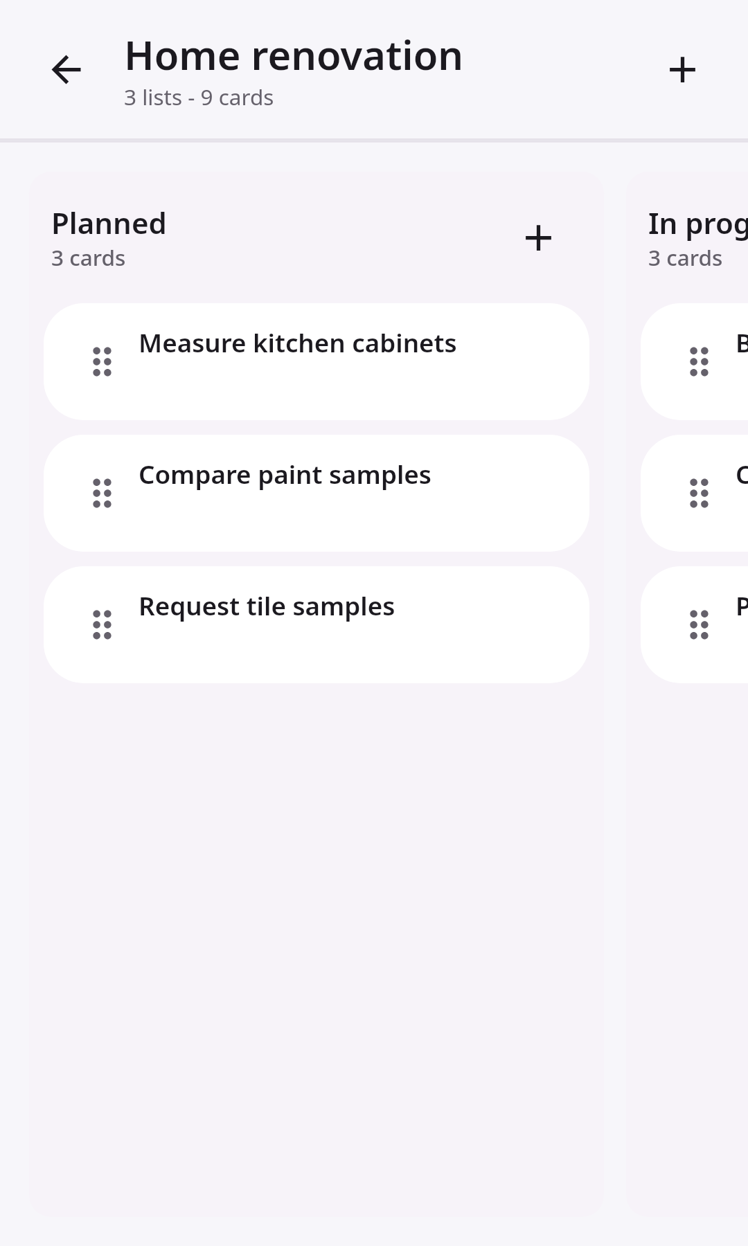 Deck Kanban board: Ready
